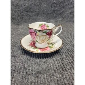Vintage "Lady Sylvia" Queen Anne Fine Bone China Tea Cup And Saucer England,...